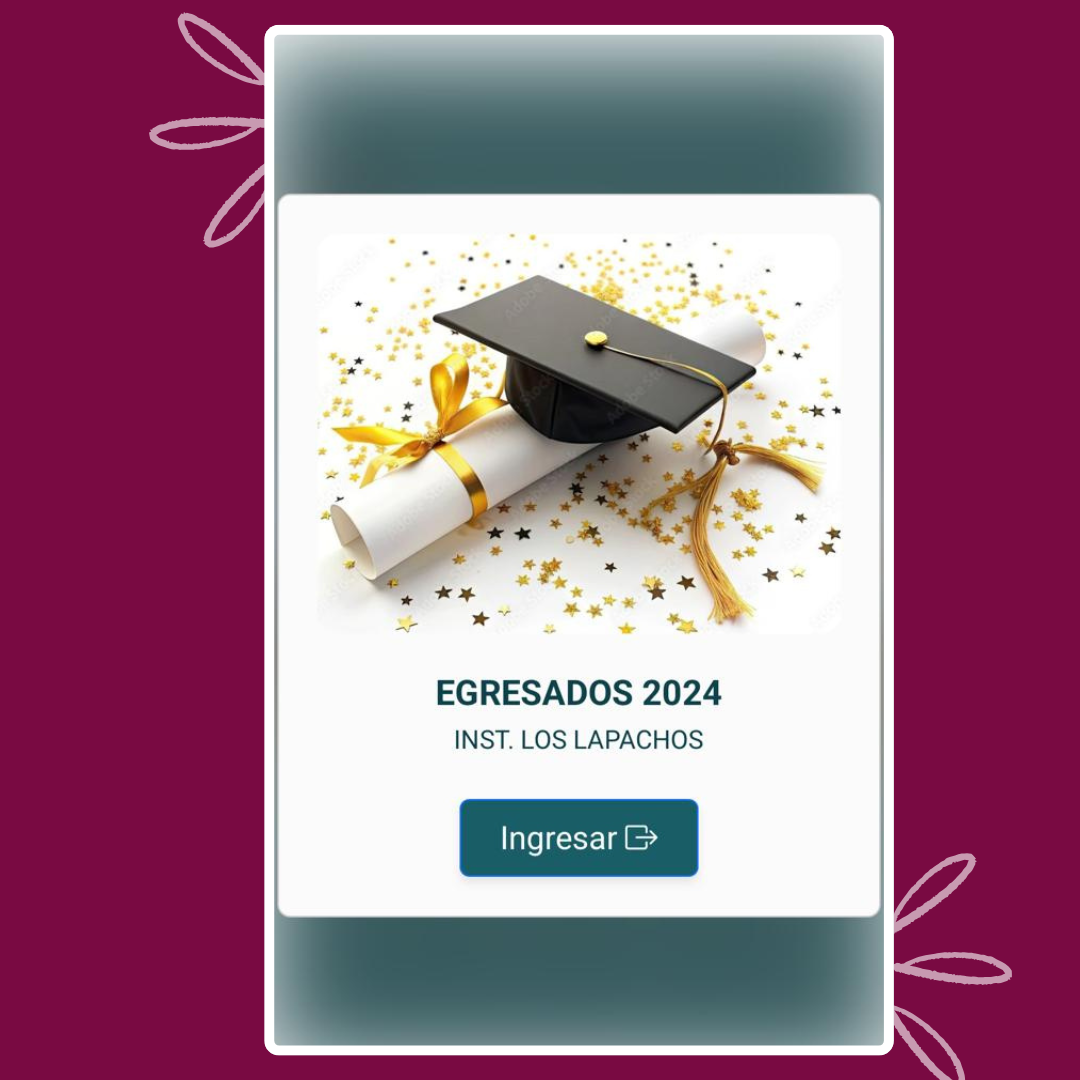 invitacion digital en forato web con foto y vides para Egresos
